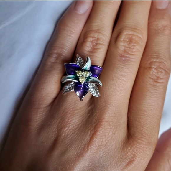 Jewelry New Purple Flower Ring Poshmark